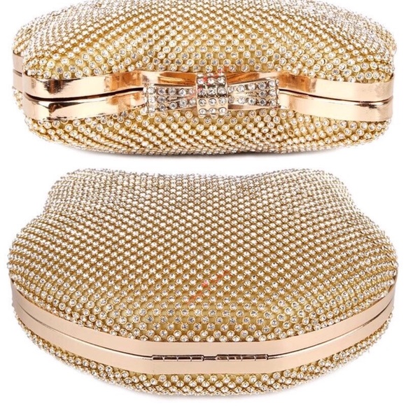 Kitty, Rhinestone embellished Minaudière Clutch - Picture 7 of 8